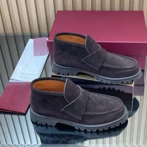 Gucci Women’s Suede Ankle Boots - Dark Brown